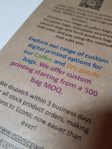 Custom Print Econic®Kraft Coffee 500g Bag: 100 bags Econic by EAM 