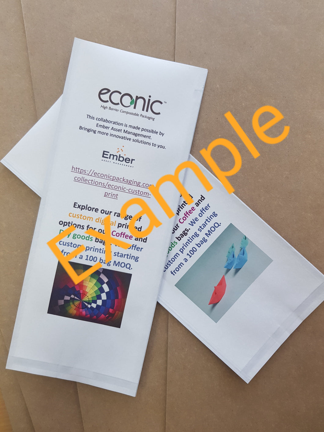 Custom Print Econic®Snow Coffee 1kg Bag: 100 bags Econic by EAM 