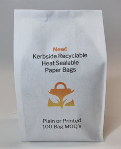 Custom Print EmberPack™ Dry Goods 1kg Recyclable Paper Bag: 100 Bags Packing Materials EmberPack by EAM 