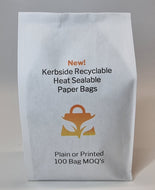 Custom Print EmberPack™ Dry Goods 500g Recyclable Paper Bag: 100 Bags Packing Materials EmberPack by EAM 